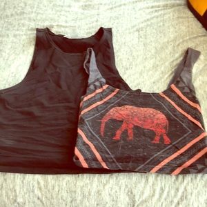 Two crop tops one from urban and one from forever